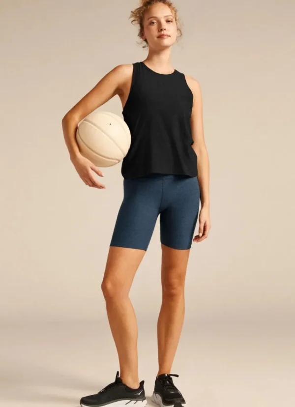 New Beyond Yoga Featherweight Rebalance Tank Darkest Night