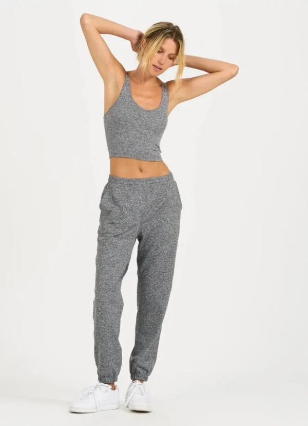 Hot vuori Halo Performance Crop Grey Heather