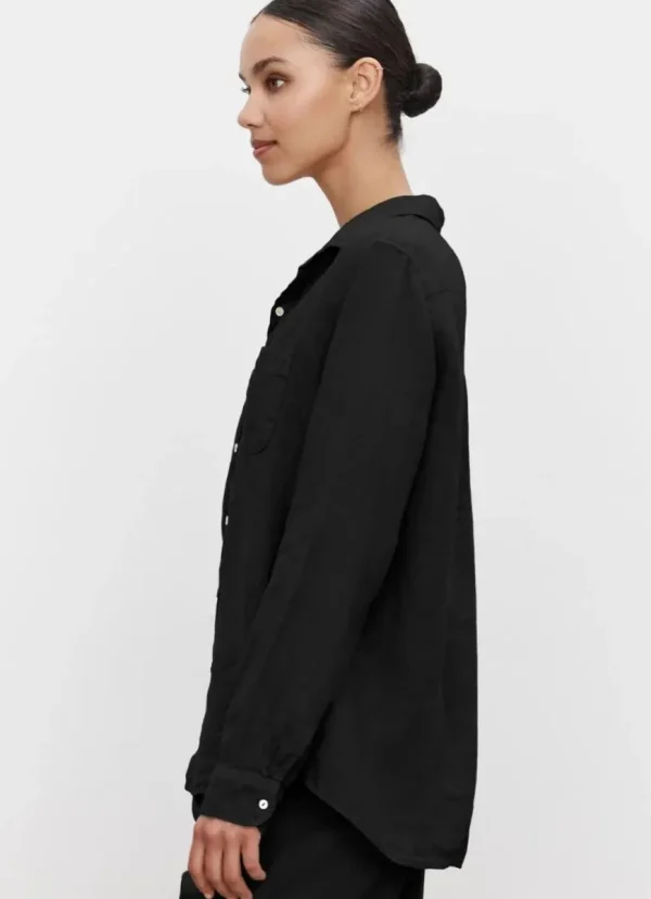 Discount Velvet by Graham u0026 Spencer Mulholland Linen Shirt Black