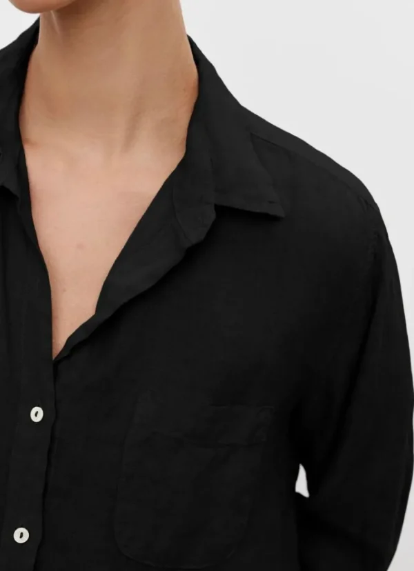 Discount Velvet by Graham u0026 Spencer Mulholland Linen Shirt Black