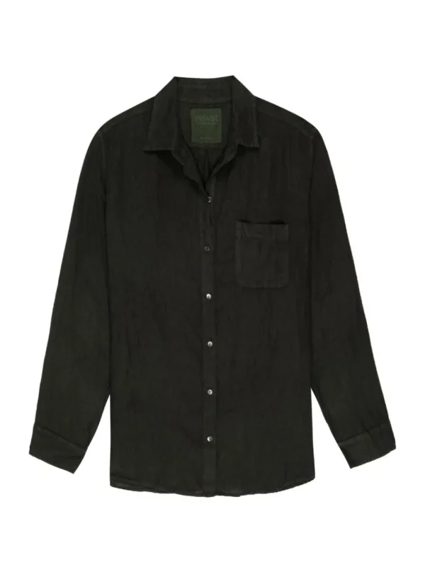 Discount Velvet by Graham u0026 Spencer Mulholland Linen Shirt Black