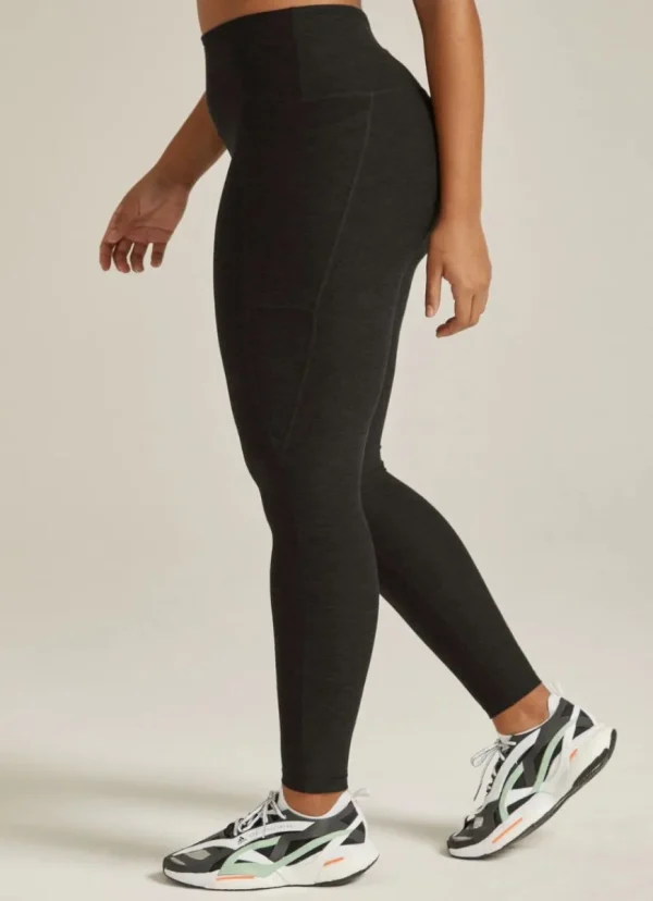 Discount Beyond Yoga Spacedye Out Of Pocket High Waisted Midi Legging Darkest Night