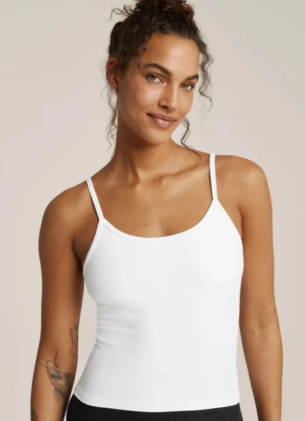 Clearance Beyond Yoga Spacedye Truly Tank Cloud White