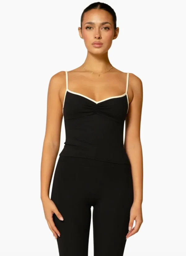 Clearance 437 The Ballet Tank Black/Crème