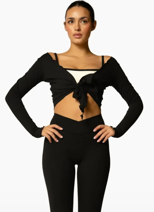 Best 437 The Wrap Top Black