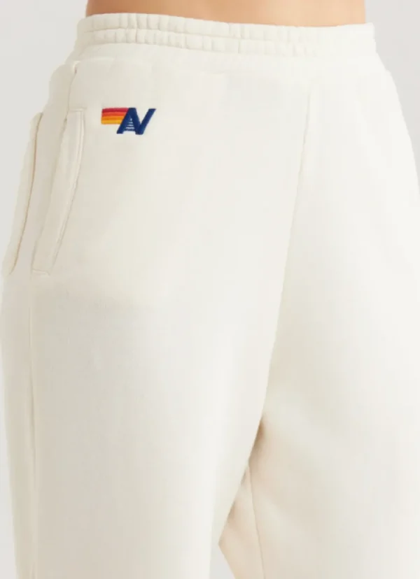 Best Aviator Nation Wide Leg Women’s Pocket Sweatpants Vintage White