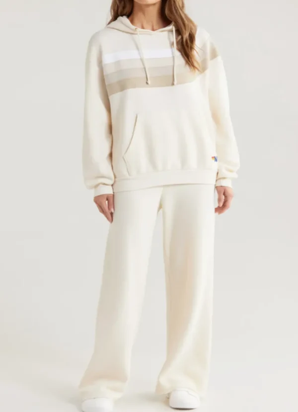 Best Aviator Nation Wide Leg Women’s Pocket Sweatpants Vintage White